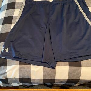 Under Armour Blue Athletic Shorts Lightweight Elastic Waist